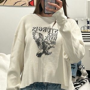 Brandy Melville Oversized Waffle Long Sleeve